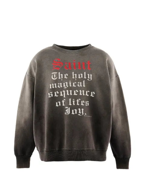 SAINT MXXXXXX slogan-print crew-neck sweater